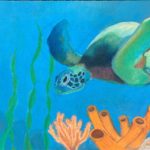 madison_green turtle_18x24_chalk pastel