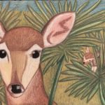 nina_key deer_18x24_chalk pastel